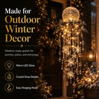 DIY Hanging Snowflake & Crystal LED Christmas Light✨❄️