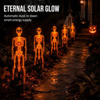 💀 Solar Skeleton Ground Stake Lights | Waterproof Outdoor Halloween Decor Lights
