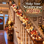 🎅 Turn Your Staircase Into Santa’s Christmas Wonderland