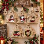 🎁ONLY£6.99!!! BUY 1 GET 1 FREE | Christmas Drawstring Gift Bags – 5 Festive Designs