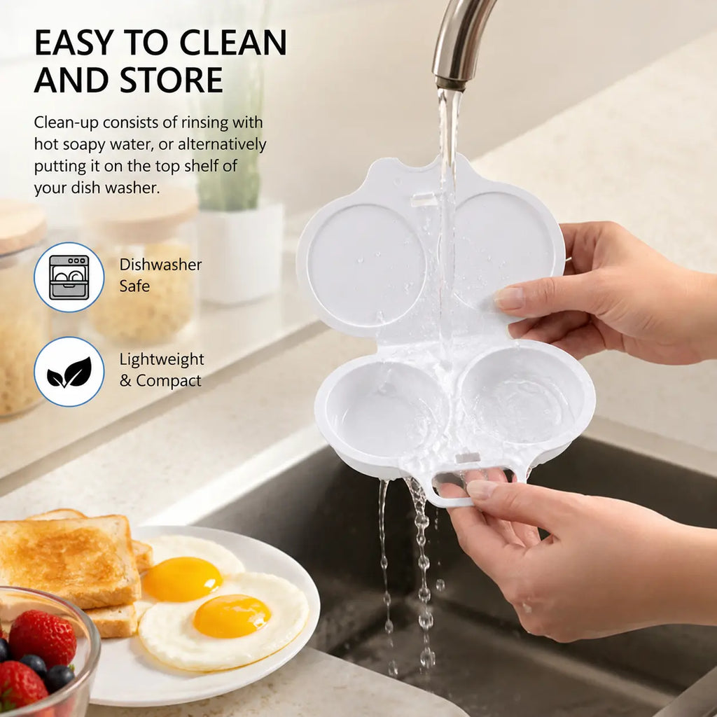 2‑Pack Easy‑To‑Clean Microwave Omelette Maker, Multifunctional Egg Poacher 🍳