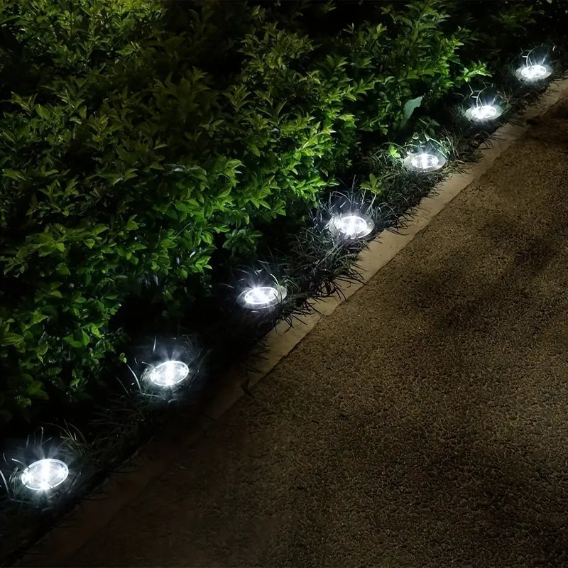 Yunsune Solar Ground Lights Outdoor – Waterproof Solar Garden Lights for Pathway, Lawn, Yard & Driveway, Cold White
