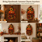 🧶DIY Seasonal 3D Crochet Door Hanger Kit Collection | Coordinated Yarn, Filling, Accessories & Step-by-Step Instructions Included 💕