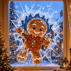 🔥 Only £6.99 | Save 63% – 3D Crystal Christmas Window Decal 🎄 Shattered-Glass Holiday Decoration