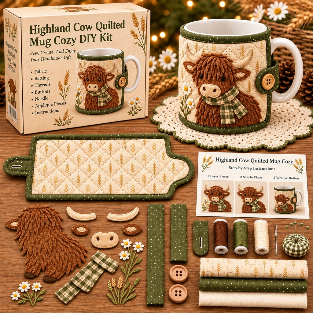 🎄 DIY Christmas Mug Cozy Sewing & Craft Kit