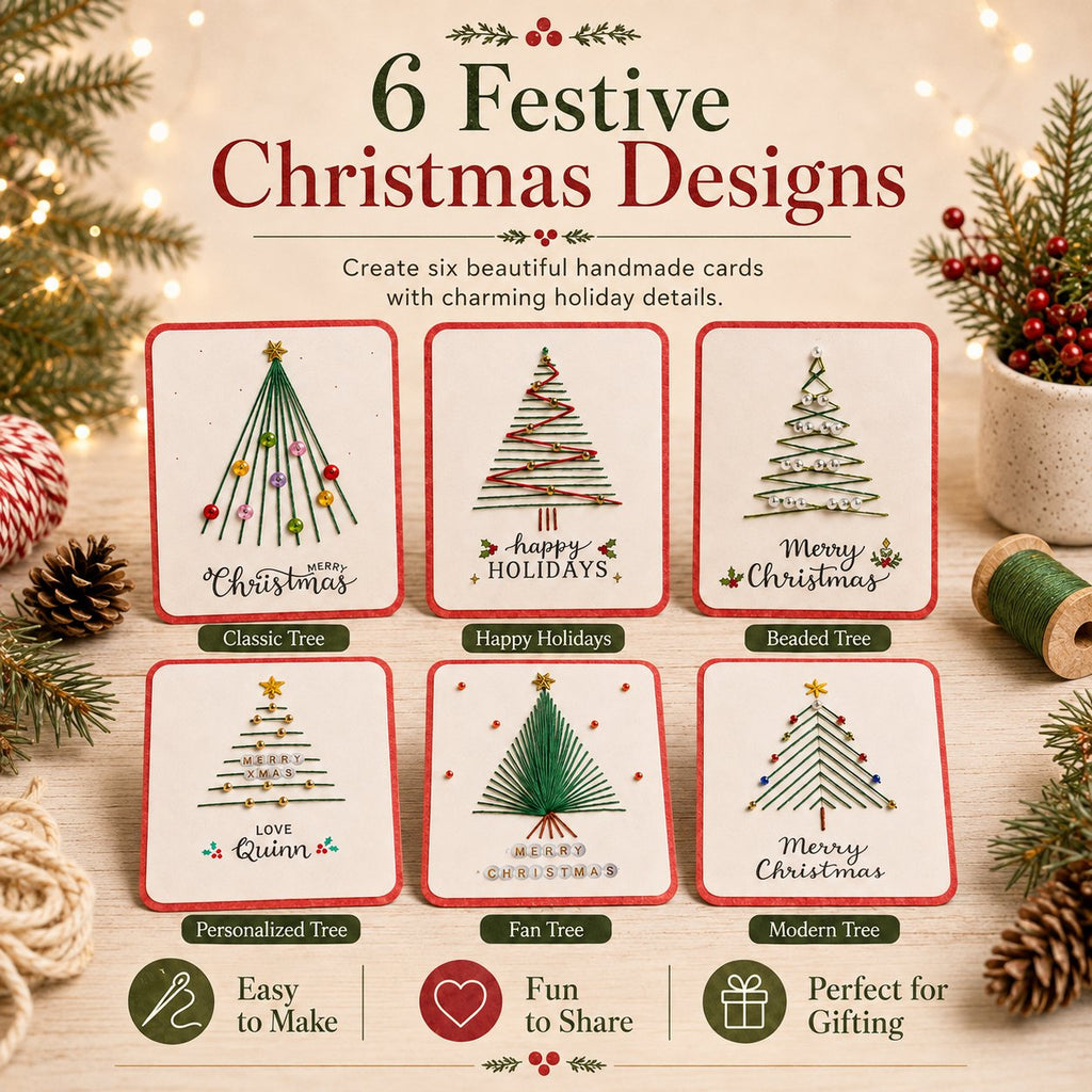🎄 57% OFF | Christmas Thread Art Card Kit – Create Beautiful Handmade Holiday Cards ✨