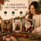 🔥Christmas Discount 59% Off🎅 3D Christmas Fabric Poke‐Art Craft Kit | Framed Shelf‐Ready Festive Decor
