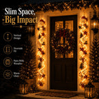 ⏳ Last Day 49% OFF – 🎄MerryCascade™ Glowing Christmas Door Hanger | 6 Festive Lighted Designs with Warm Glow, Dimensional Details & Space-Saving Vertical Décor ✨