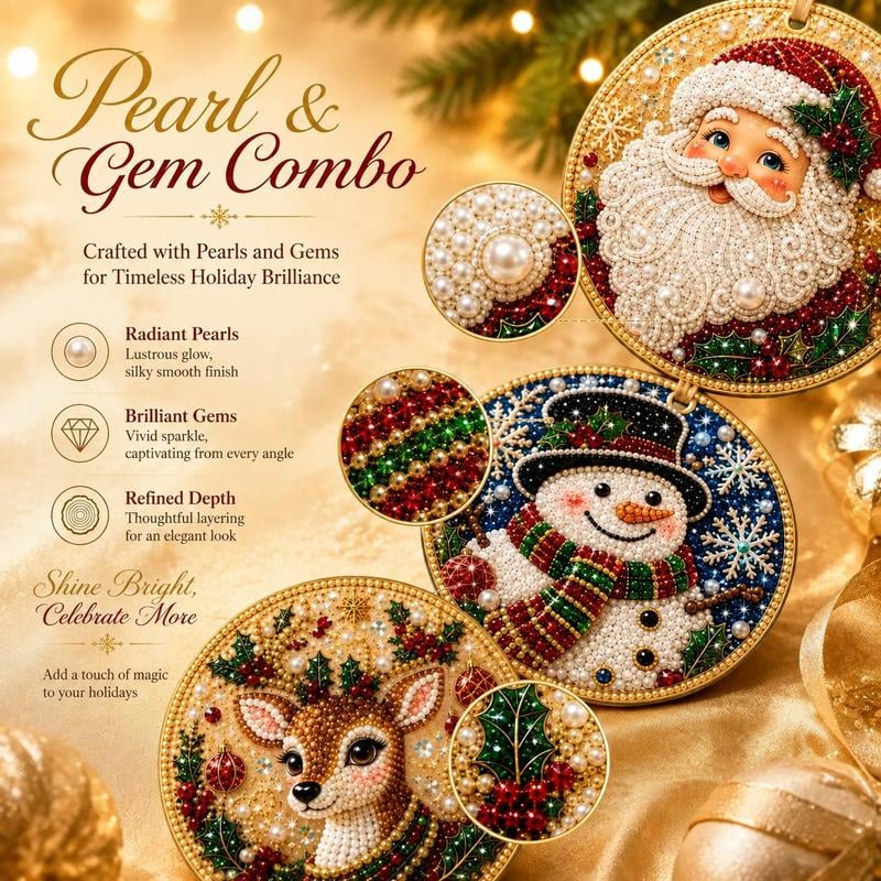 🎄 ONLY £7.99! Christmas DIY Hanging Ornament Set – 6 Festive Tree Decorations ✨