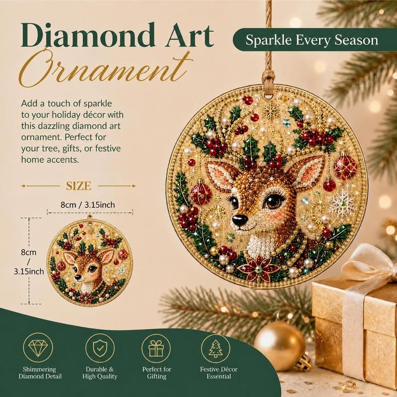 🎄 ONLY £7.99! Christmas DIY Hanging Ornament Set – 6 Festive Tree Decorations ✨