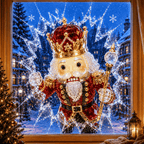 🔥 Only £6.99 | Save 63% – 3D Crystal Christmas Window Decal 🎄 Shattered-Glass Holiday Decoration