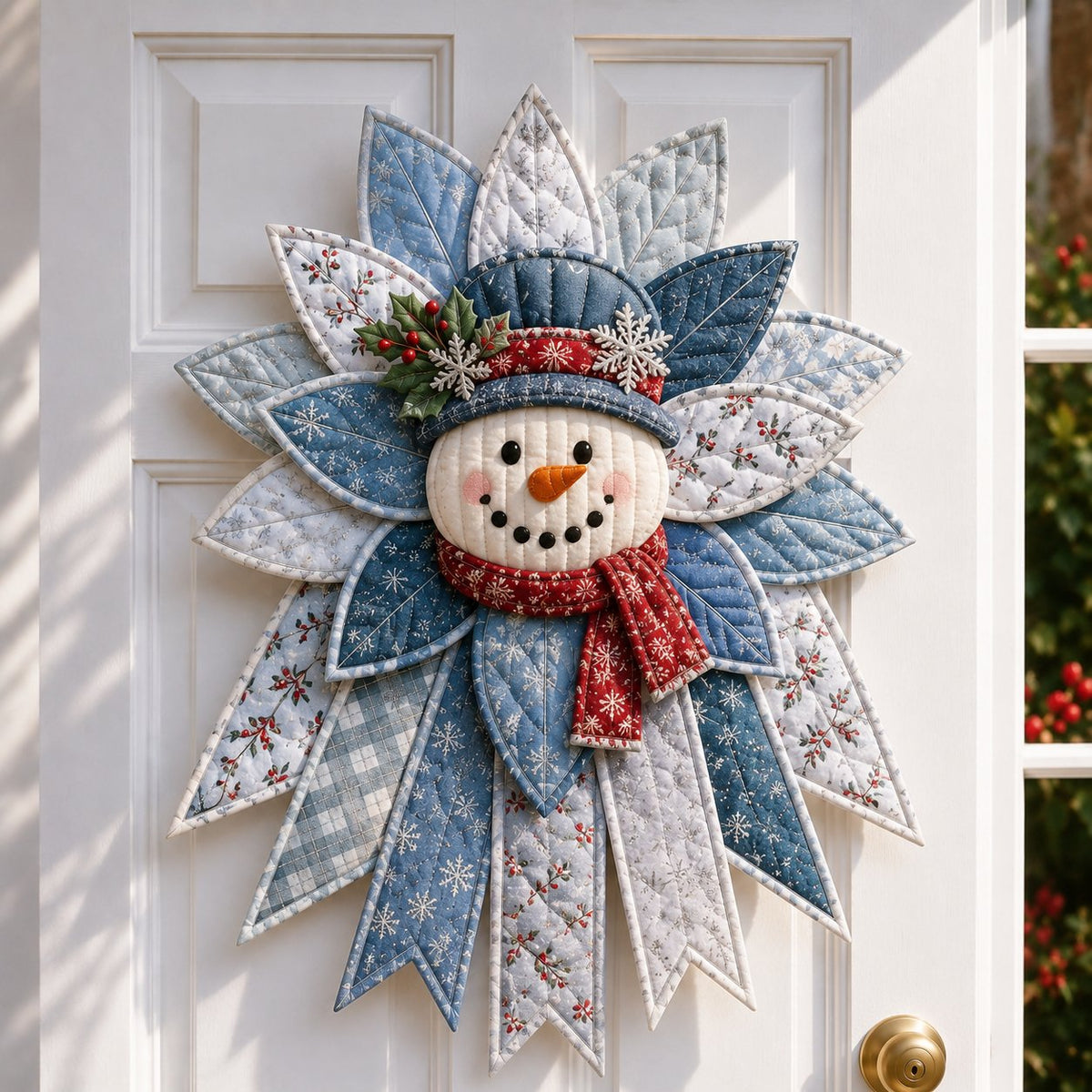 Holly Reindeer Delight - Oversized Christmas Character Quilted Door Hanger Sewing Kit
