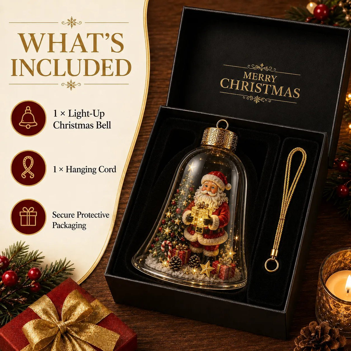 ✨Christmas Discout: Only £9.99!!!🎄 Glowing Christmas Story Ornament – Light-Up Mini Holiday Scene