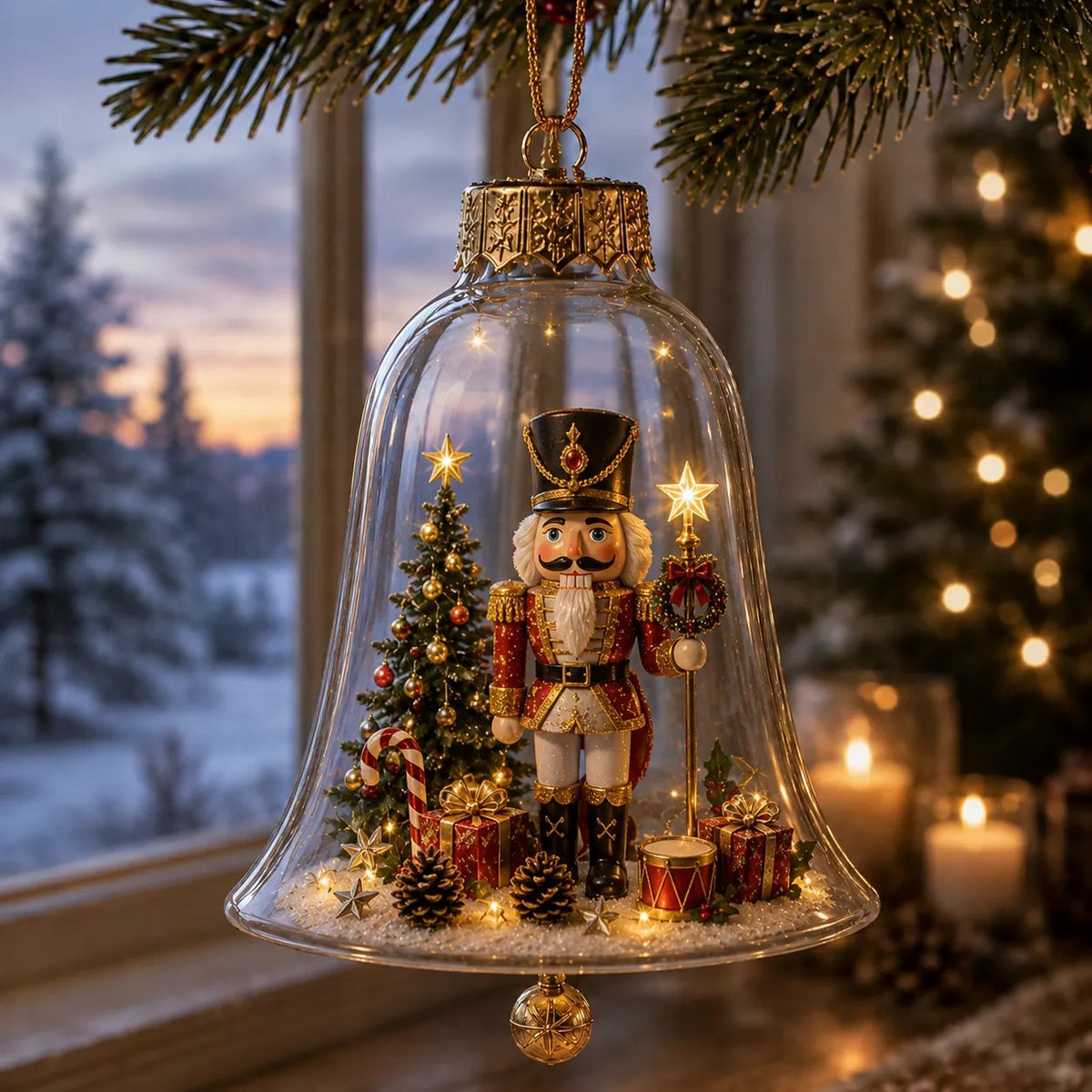 ✨Christmas Discout: Only £9.99!!!🎄 Glowing Christmas Story Ornament – Light-Up Mini Holiday Scene