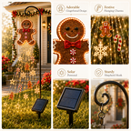 🎄 Gingerbread Magic Solar Holiday Yard Light