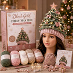 ⏳ Last Day 49% OFF – 🎄Beginner-Friendly Light-Up Christmas Tree Crochet Hat DIY Kit 💕