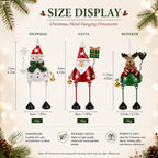 🌲Hot Sale Only £6.99!!!✨ Hand-Painted Metal Dangling Leg Christmas Ornaments