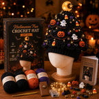⏳ Last Day 49% OFF – 🎄Beginner-Friendly Light-Up Christmas Tree Crochet Hat DIY Kit 💕