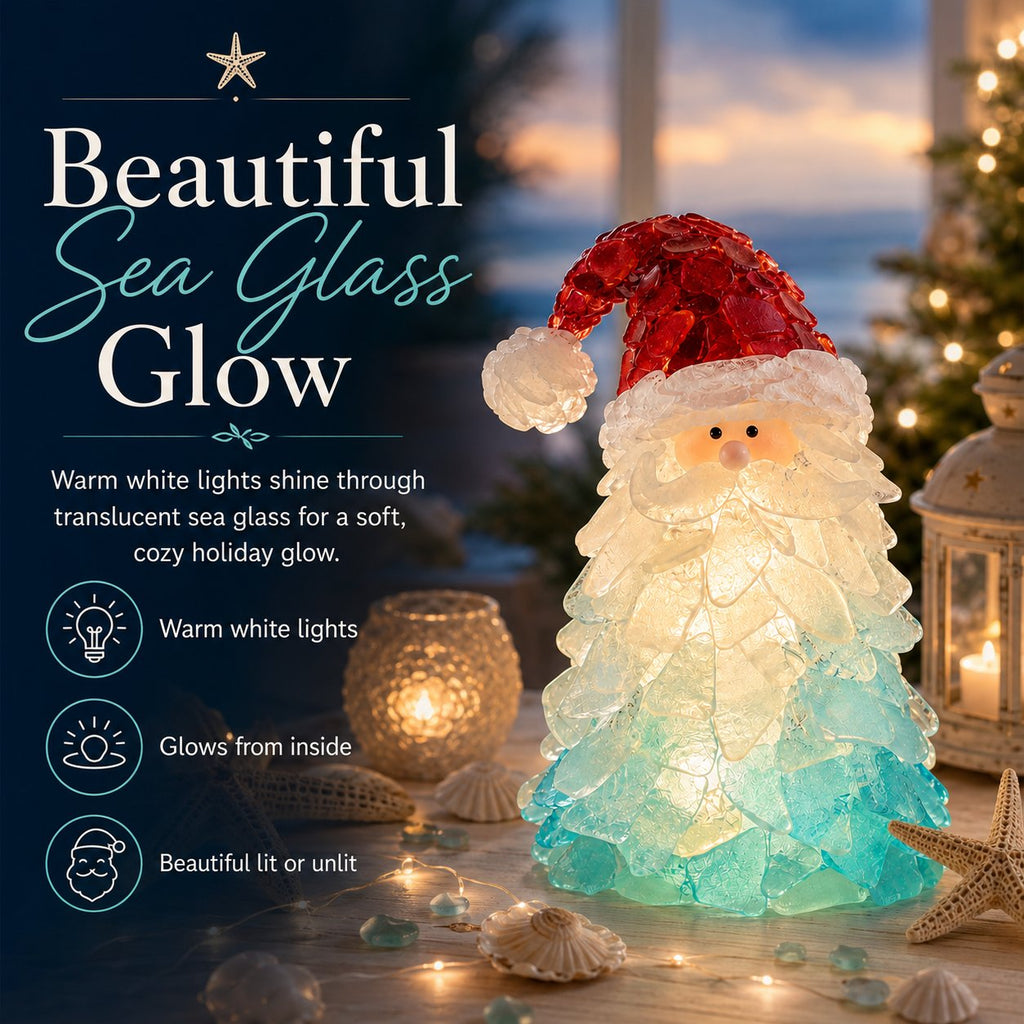 🔥66% OFF – DIY Lighted Sea Glass Christmas Decor Kit – Beginner-Friendly Holiday Craft