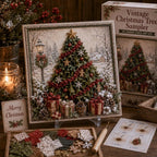 🔥Christmas Discount 59% Off🎅 3D Christmas Fabric Poke‐Art Craft Kit | Framed Shelf‐Ready Festive Decor