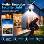 Yunsune 360° Solar Security Light – Motion Sensor Camera-Style Spotlight