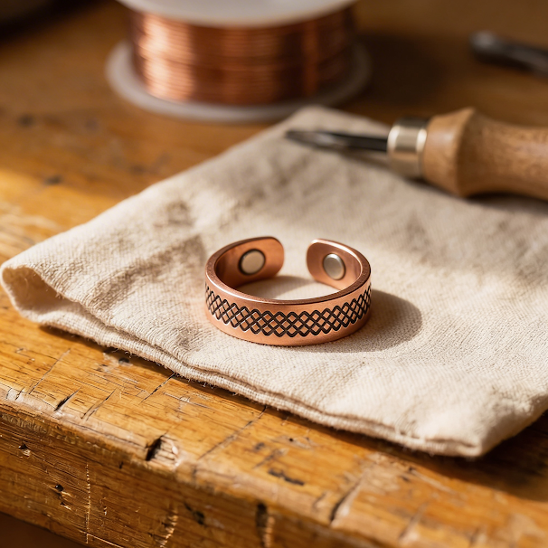 Grid Copper Ring