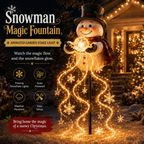 ⛄Snowman Magic Fountain™-Flowing Snowflake LED Christmas Garden Light❄️