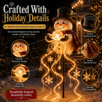 ⛄Snowman Magic Fountain™-Flowing Snowflake LED Christmas Garden Light❄️