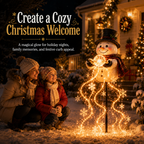 ⛄Snowman Magic Fountain™-Flowing Snowflake LED Christmas Garden Light❄️