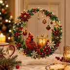 🎄✨ DIY Christmas Pearl Art Wreath Kit for Holiday Decor 🎁