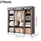 🧥🔩Tool-Free Portable Fabric Closet | Extra Closet Space, No Drilling
